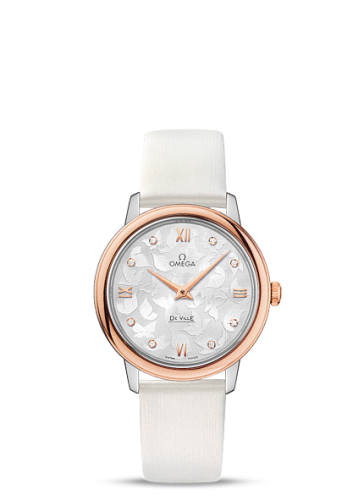 Omega De Ville Prestige Quartz 32.7 Butterfly Stainless Steel / Red Gold / MOP